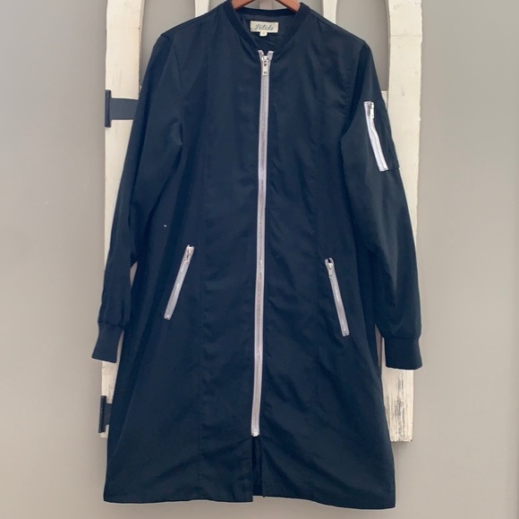 Listicle long bomber jacket - Picture 3 of 10